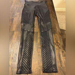 SPANX Faux Leather Moto Leggings